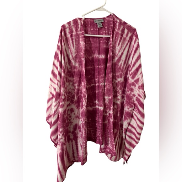 Catherines Sweaters - Super cute Catherine’s  Pink Tie-Dye Cardigan. Size 1X and New without tags!